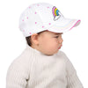 White Rainbow Boys & Girls Baseball Hat with Adjustable Buckle(One Size Fits Most)