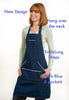 Denim Apron with 5 Pockets | Multipurpose Canvas Apron for BBQ, Gardening, Painting, Carpentry