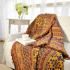 Europe Style Sofa Throw Blanket Cotton Thread Knitted Blanket With Tassel Geometry Bohemian Sofa Cover Bed Blanket Home Decor