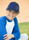 Metallic Navy Blue Boys & Girls Baseball Hat with Adjustable Buckle